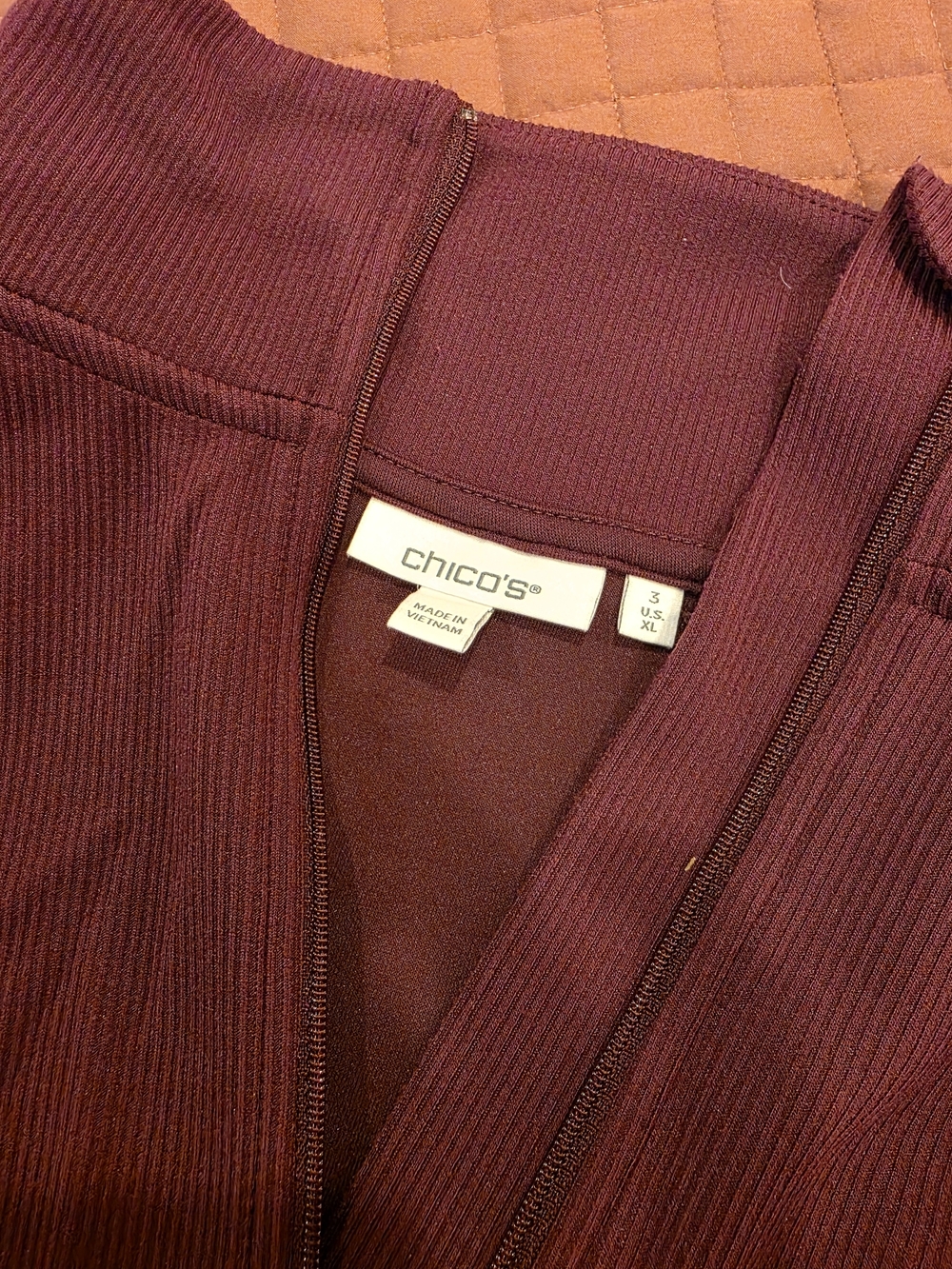 Chico's Deep Wine Half-Zip Pullover & Joggers Set - Picture 2 of 5